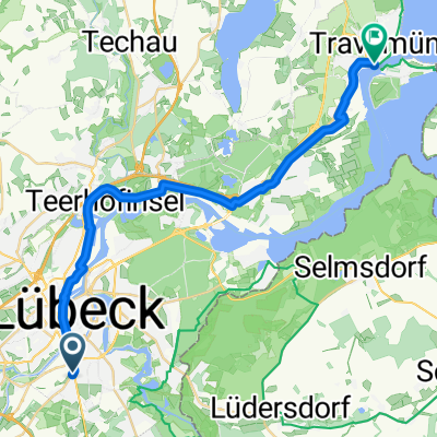 Kronsforder Allee, Lübeck nach Europäischer Fernwanderweg 9, Lübeck