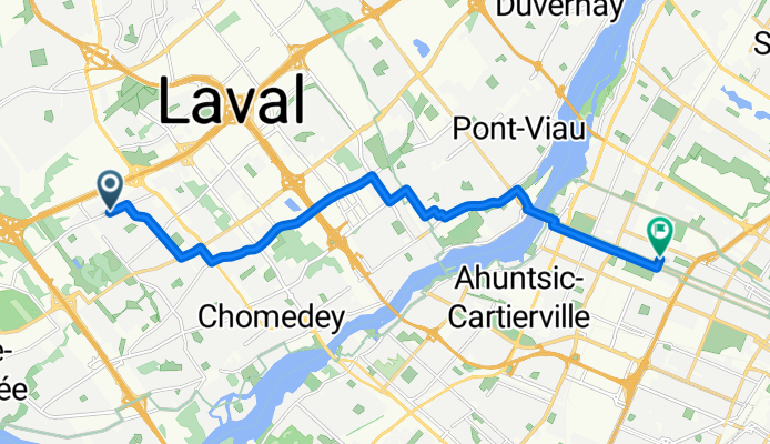 Boul Cléroux, Laval to Rue Legendre E, Montréal