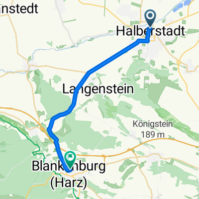 Georgenstraße, Halberstadt nach Thiestraße, Blankenburg (Harz)