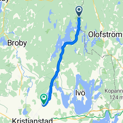 Länsväg M 2132, Lönsboda to Balsby Sjöväg, Kristianstad