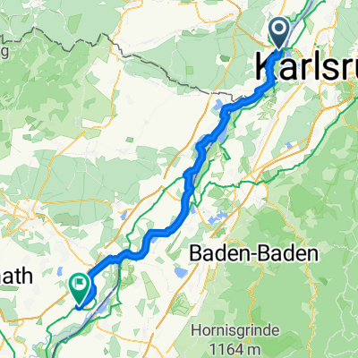 Eisenbahnstraße, Wörth am Rhein nach Route du Rhin, Gambsheim