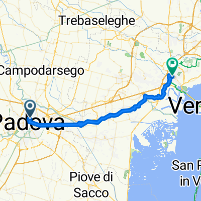 Piazzale della Stazione, Padua nach Via Antonio Lazzari, Venedig