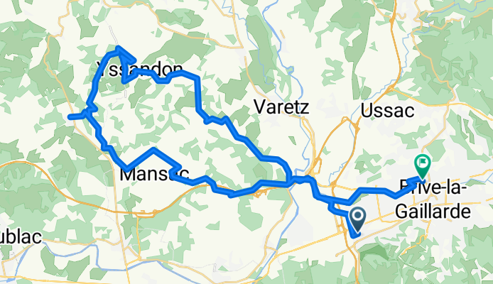 Rue François Salviat, Brive-la-Gaillarde à Rue Jules Dalou, Brive-la-Gaillarde