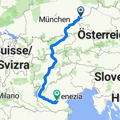 Pfarrer-Frank-Straße, Kirchdorf am Inn nach Via Rinascita, Galzignano Terme