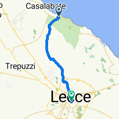 Casalabate, Lecce nach Via Salvatore Trinchese, Lecce