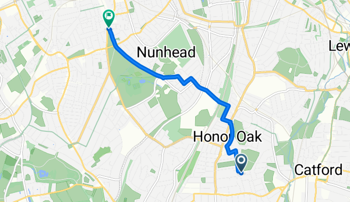Montem Road, London to Nigel Road, London