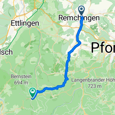 Falkenstraße, Remchingen nach Gernsbacher Straße, Bad Herrenalb