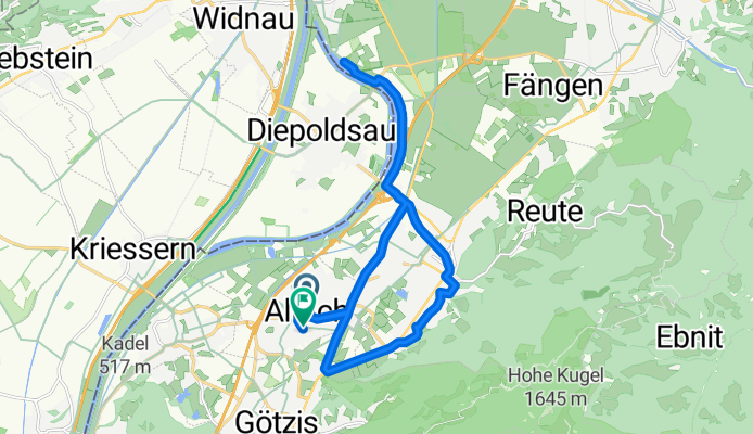Berkmannweg to Sandholzerstraße