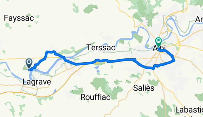 Allée du Beaupré, Rivières nach Rue des Pénitents, Albi