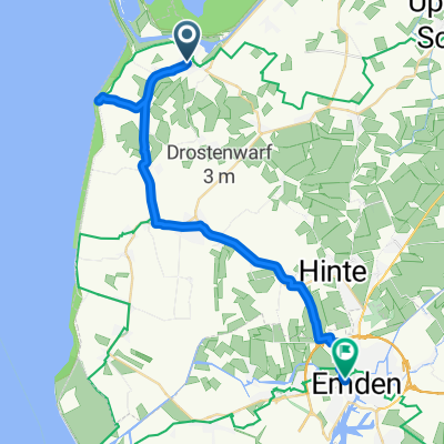 Von Greetsiel, Krummhörn nach Bahnhofsplatz, Emden