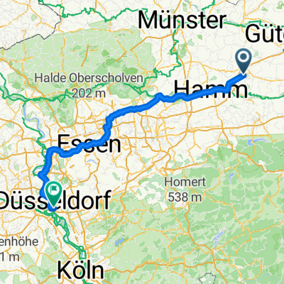 Gutenbergweg nach Duisburg