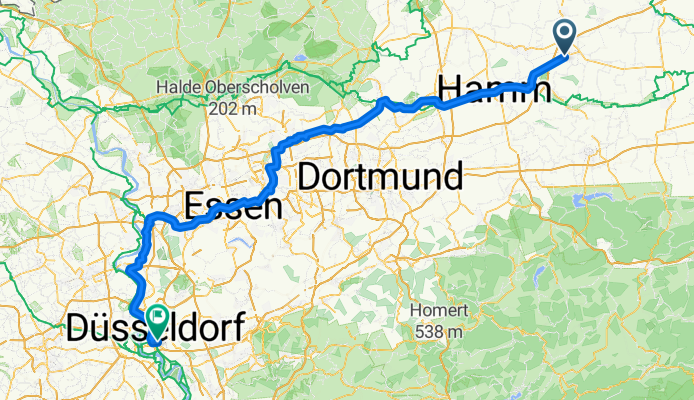 Gutenbergweg nach Duisburg