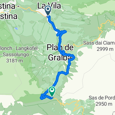 Straße Nives, Wolkenstein in Gröden nach Strada de Sela, Canazei