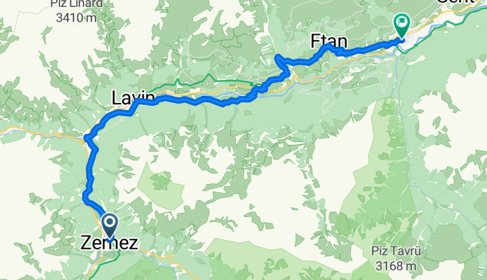 Via Suot, Zernez nach Bagnera, Scuol