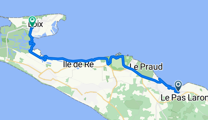 Rue de l'Océan, La Flotte à Place de la Mairie, Loix