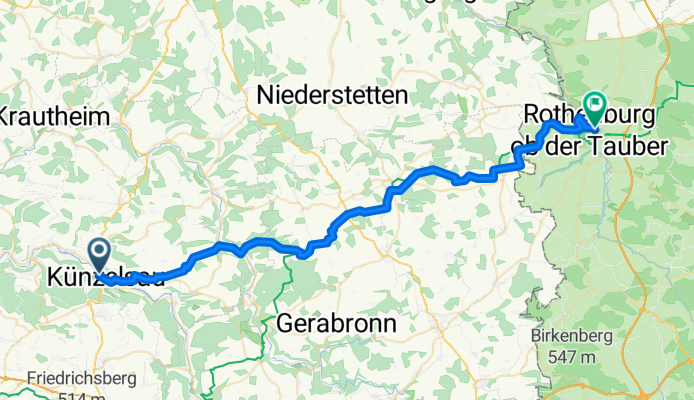 Künzelsau - Rothenburg ob der Tauber