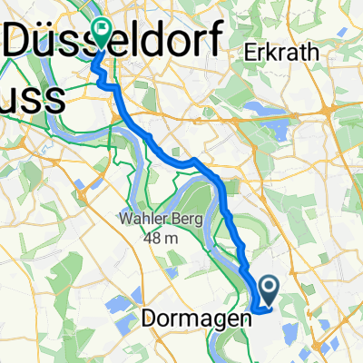 Von Monheim am Rhein bis Düsseldorf