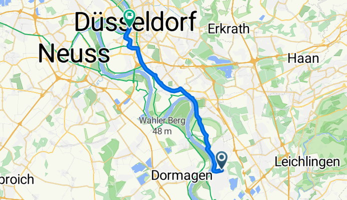 Von Monheim am Rhein bis Düsseldorf