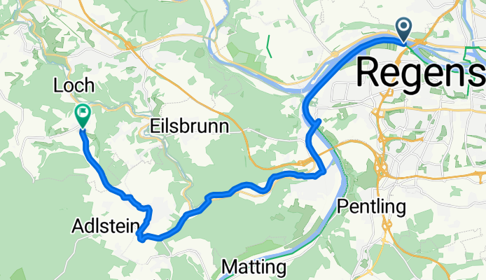 Turmweg, Nittendorf nach Donauradweg (D6), Regensburg