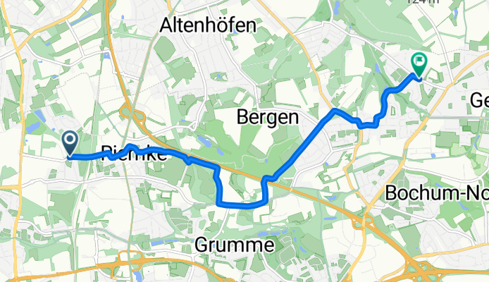 Bergmannstraße, Bochum nach Hiltroper Landwehr, Bochum