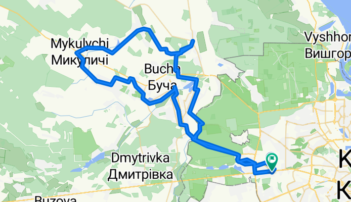 Route in Kyiv