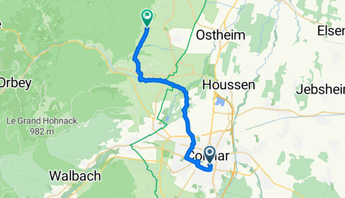 Colmar to Rue de la Couronne, Riquewihr