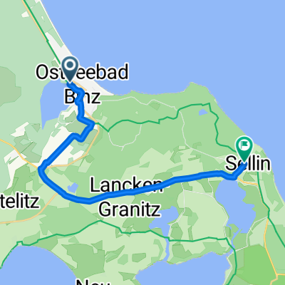 Proraer Chaussee, Binz do Hermannstraße, Sellin