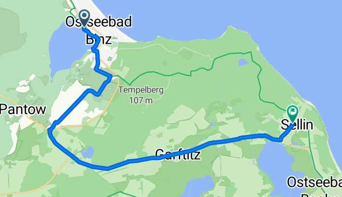 Proraer Chaussee, Binz do Hermannstraße, Sellin