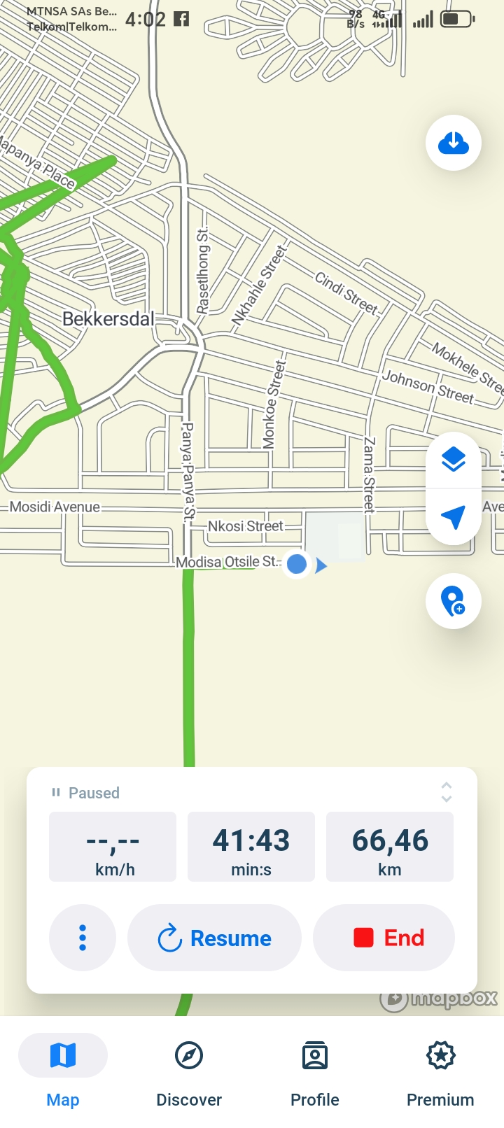 Route to Modisa Otsile Avenue