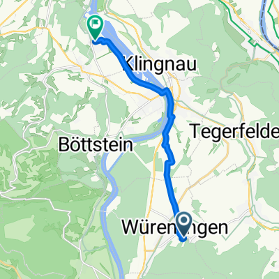 Baderweg, Würenlingen nach Lerchenweg, Leuggern