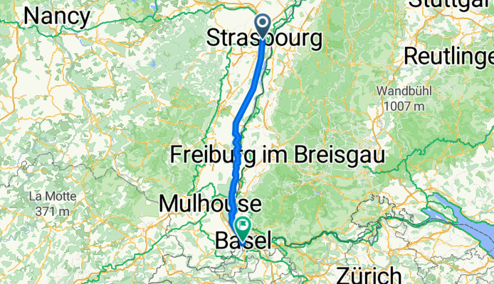 Place de la Gare, Straßburg nach Marktplatz, Basel