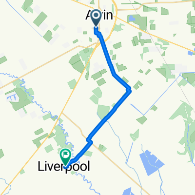 Alvin HS to Liverpool Out and back - 22 miles