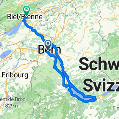 Spitalgasse, Bern nach Weissensteinstrasse, Biel