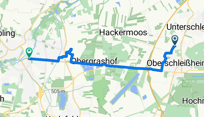 Bruckmannring, Oberschleißheim nach Gröbmühlstraße, Dachau