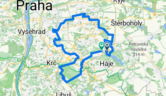 Mezi potoky, Praha 15 do Doupovská, Praha 15