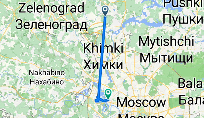 Онт Катюшки Территория, Лобня до улица Генерала Глаголева, Москва