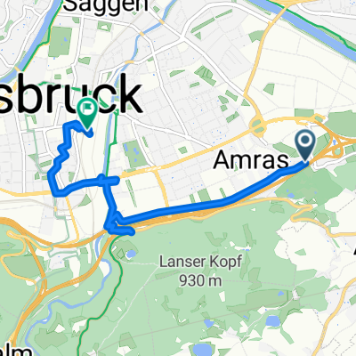 Innsbruck Luigenstraße nach Südtiroler Platz