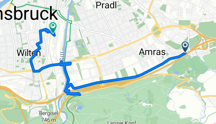 Innsbruck Luigenstraße nach Südtiroler Platz