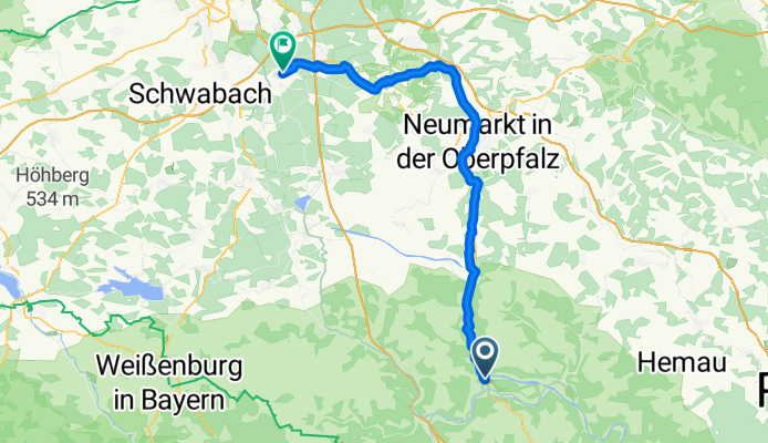 Eichstätter Straße, Beilngries nach Sperbersloher Straße, Wendelstein