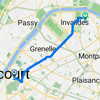 Rue Henry Farman, Paris à Rue de Bourgogne, Paris