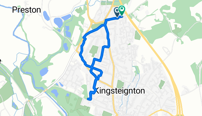 Ashton Ct, Newton Abbot to Belmont Close, Newton Abbot