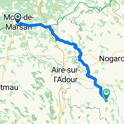 Mont-de-Marsan nach Route du Village, Riscle