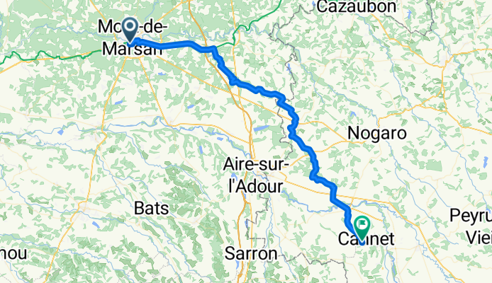 Mont-de-Marsan nach Route du Village, Riscle