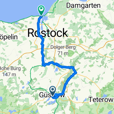 Neuwieder Weg, Güstrow nach Am Strom, Rostock