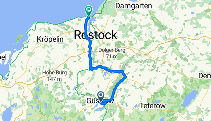 Neuwieder Weg, Güstrow nach Am Strom, Rostock