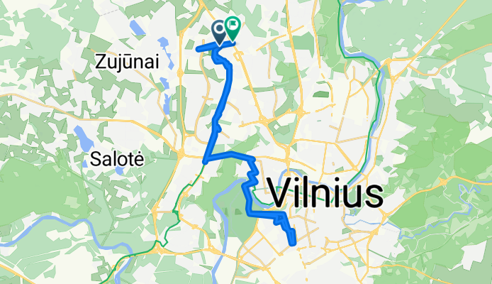 Gabijos gatvė to Vėtrungių gatvė