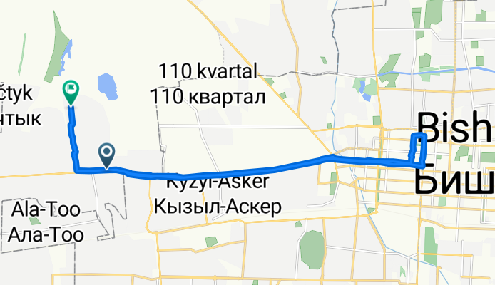 Фрунзе көчөсү, Бишкек до Бишкек