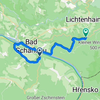 Bächelweg, Bad Schandau nach Kirnitzschtalstraße, Sebnitz