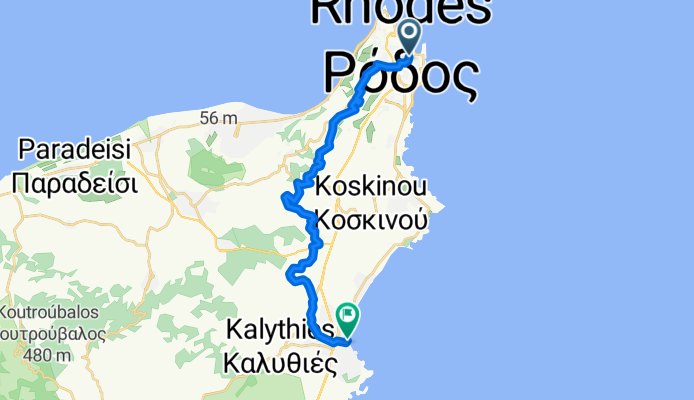 Vironos, Rhodes to Afroditis, Faliraki