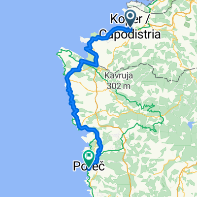 Route from Koper